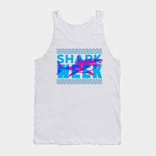 SHARK week retro overprint style Tank Top